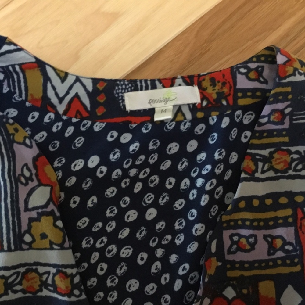 Porridge by Anthropologie Silk Boho Style Kimono - Picture 4 of 4